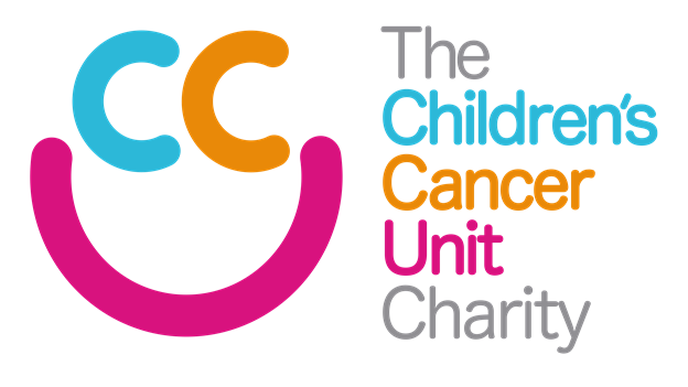 Colour letter C's outlining a smily face with childrens cancer charity 